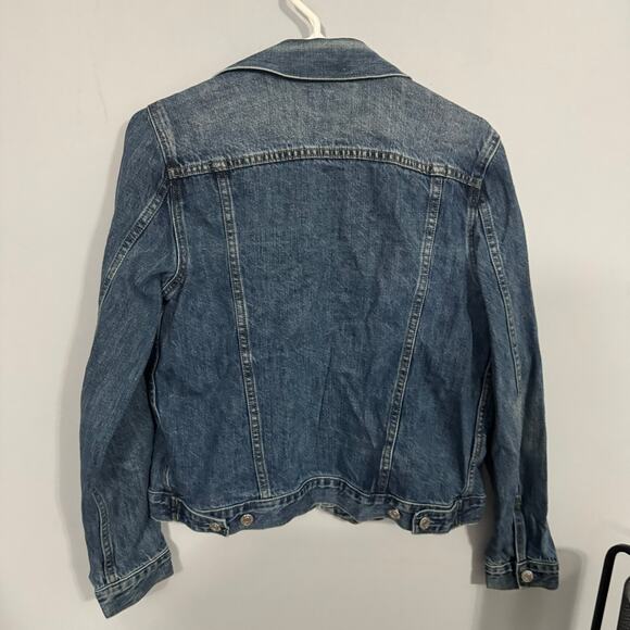 Gap 1969 100% Cotton Medium Wash Jean Jacket Women's Size Medium Pockets Rugged - Picture 2 of 9